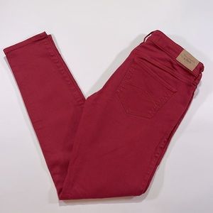 Abercrombie & Fitch Red Stretch Skinny Jeans Womens 6 R (28 x 29) EUC